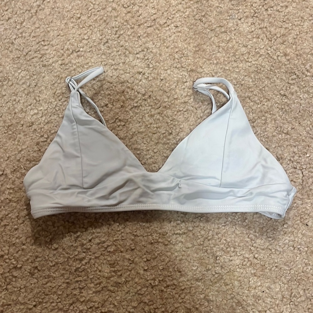 Small size, cute darker white bikini top